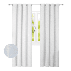 Clems - Pack 2 Cortina Jacquard Tradicional 140X225Cm Blanco