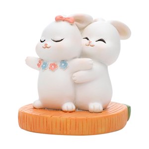 Bothyi - Conejito Parejas Conejo Adornos Habitación Estatuillas Elegantes Conejito Estatua Estilo B