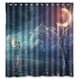 thumbnail image 1 of Cortina de ducha con diseño de árboles lunares y obras de arte, juego de cortinas de baño con ganchos, tamaño 60 x 72 pulgadas, 1 of 3