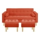 thumbnail image 1 of Sofa Retro 3c + 2 Pouf Felpa 05 Naranjo, 1 of 6