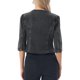 thumbnail image 3 of INSPIRE CHIC Chaquetas de Jean de Mezclilla Recortadas sin Cuello de Manga 3/4 para Mujer Gris Oscuro M, 3 of 6