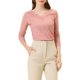 thumbnail image 1 of INSPIRE CHIC Blusa de Encaje Floral para Mujer de San Valentín con Cuello en V y Manga Larga con Ribete Festoneado XS Rosa, 1 of 7