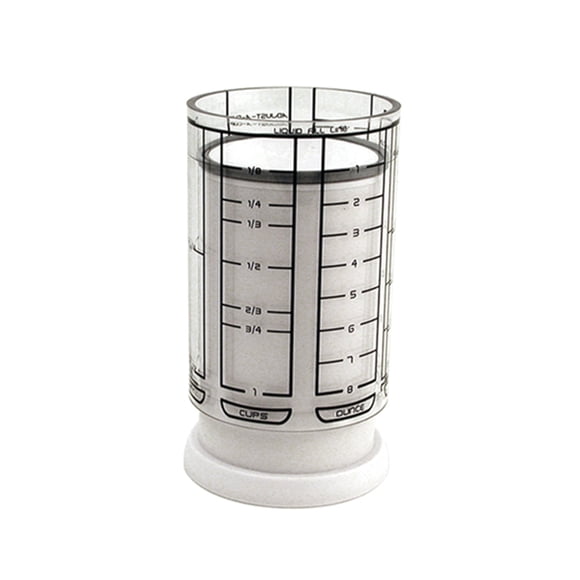 Taza Medidora Ajustable KitchenArt de Plástico Blanca