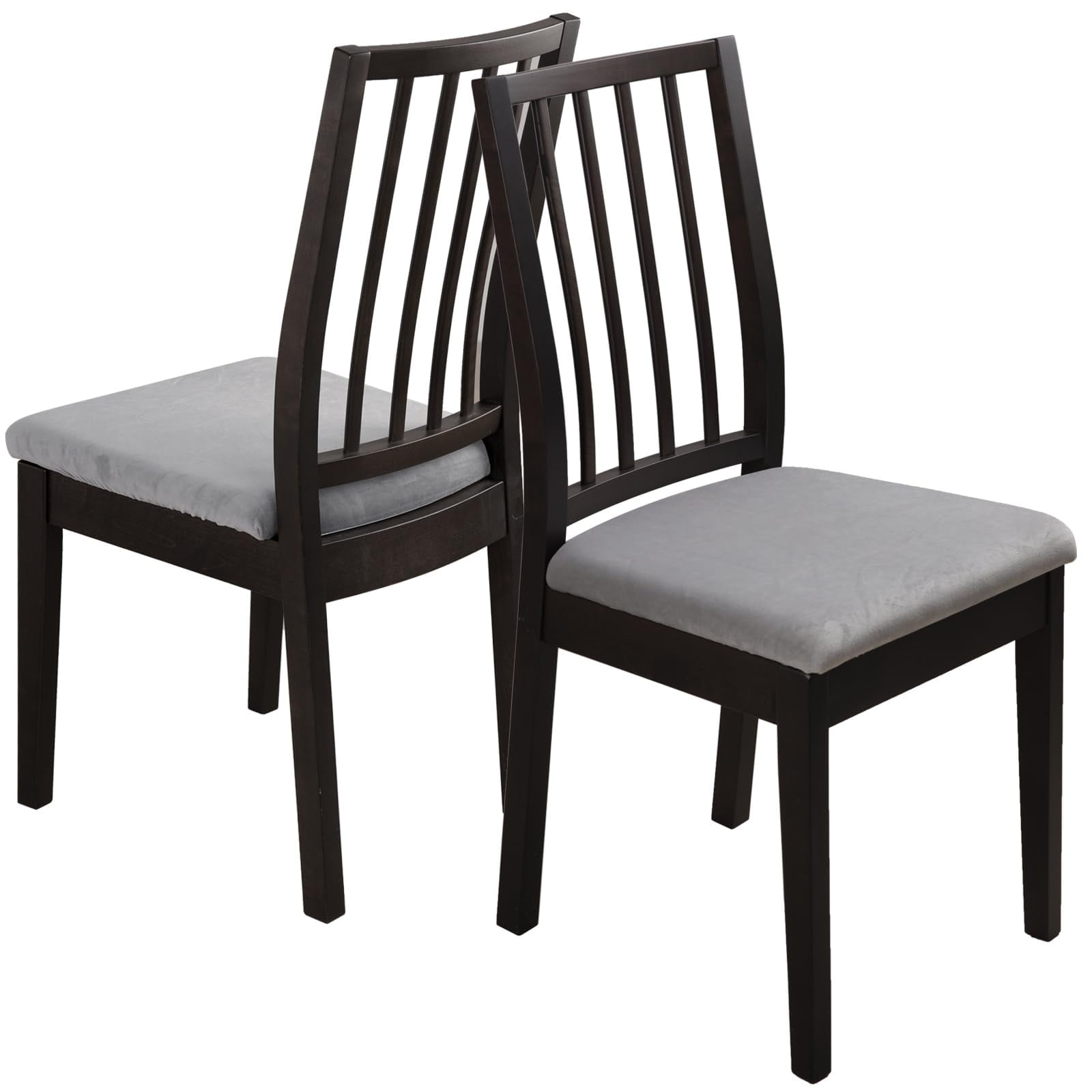 Xusx111 - Dos Cubiertas Telescópicas Para Sillas, Cubiertas De Cojines Lavables Para Hoteles, Ceremonias, Banquetes, Banquetes De Bodas Y Restaurantes (gris, 2 Piezas)