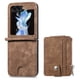 thumbnail image 1 of 2 In 1 Artificial Leather Removable Card Bag Phone Case For Samsung Galaxy Z Flip 5 Flip5 5G Support Fall Protection Cover, 1 of 3
