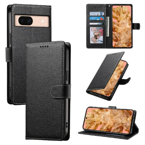Funda para FOXDOCK Google Pixel 8A– Cuero Premium, 3 ranuras para tarjetas, Protección contra impactos