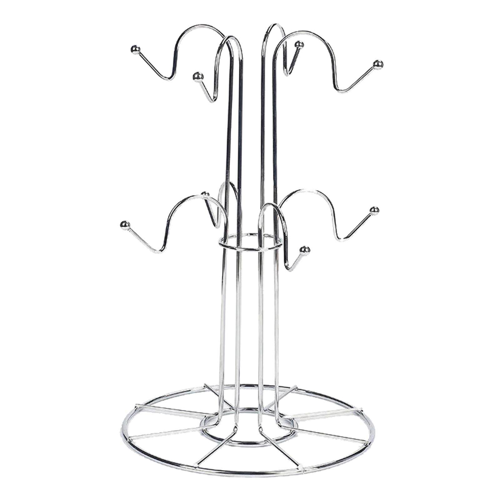 Bothyi - Estante Para Secar Tazas, 8 Ganchos Para Tazas, Decoración De Barra Secadora Para Copa De Vino, Encimera Para El Hogar