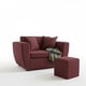 thumbnail image 2 of Sofa Kansas 2C+1 Pouf Tela Tela Burdeo, 2 of 3