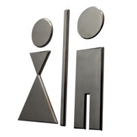 Bothyi - Letrero Para Puerta De Baño, Letrero Para Inodoro Para Restaurante Comercial, Puerta Pública O Pared