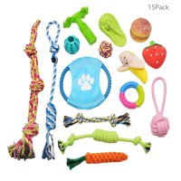 Genérico - Set 15 Juguetes Mascotas Perro Pelota Dental, Cuerdas, Nudos