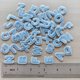 thumbnail image 2 of Parche de letras Zlettery 1,8 cm azul claro 52 piezas, 2 of 5