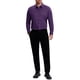 thumbnail image 2 of INSPIRE CHIC Camisas formales de manga larga con cuello en punta para hombre, color sólido, color púrpura oscuro, talla M, 2 of 6