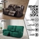 thumbnail image 5 of Funda Para Sofá De Dos Plazas Reclinable Color Verde Terciopelo, 5 of 6