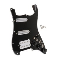 Magideal - Piezas De Repuesto Para Pastillas St Pickguard Ssh Precableadas, Pieza De Repuesto Para Guitarra, Placa Rascadora Para Accesorios De Guitarra Modernos Negro