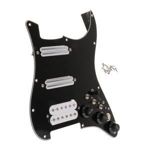 Magideal - Piezas De Repuesto Para Pastillas St Pickguard Ssh Precableadas, Pieza De Repuesto Para Guitarra, Placa Rascadora Para Accesorios De Guitarra Modernos Negro