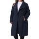thumbnail image 4 of Abrigo de invierno largo con bolsillos para mujer de talla grande Agnes Orinda, clásico con cuello alto, manga larga, abertura trasera, 4X azul oscuro, 4 of 6