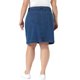 thumbnail image 3 of Falda lápiz de mezclilla de talla grande para mujer de Agnes Orinda, cintura alta, casual de verano, midi con bolsillos, 1X azul, 3 of 7