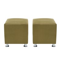 Bodevir - Set Pouf Cali 1C Felpa 12 Verde Musgo
