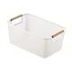 thumbnail image 1 of Cesta De Almacenamiento Reutilizable Decorativa Multiusos Para Ba?o, Cocina, Exterior, Color Blanco L, 1 of 5