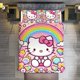 thumbnail image 2 of Rainbow Sugar Hello Kitty Comforter Set Soft 3 Pcs Twin Bedding Sets Thicken for All Season, 2 of 5