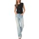 thumbnail image 2 of INSPIRE CHIC Chaleco de Verano para Mujer Cuello Redondo Sin Mangas Suéter Ligero Casual Tejido Pullover Tops de Tirantes XS Negro, 2 of 6