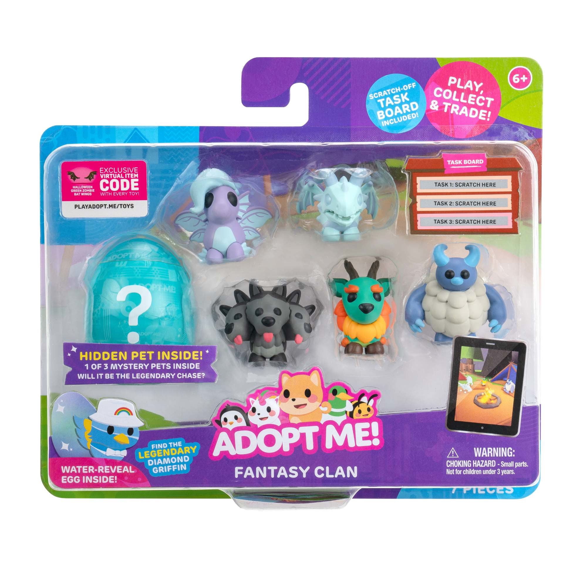 Adopt Me - Figura Coleccionable Pack De 6 Figuras Mascotas.