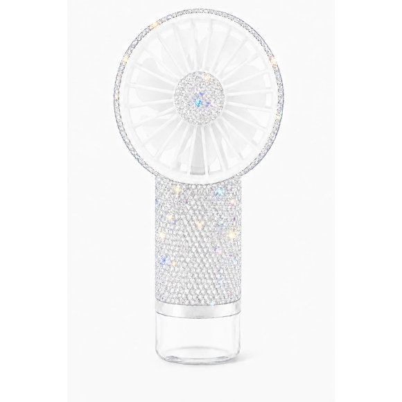 Ventilador de mano CAIZISHEN recargable por USB con niebla – Plateado