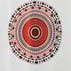 thumbnail image 2 of Cortina para Baño Estampada Mandala Rojo sin Forro, 2 of 4