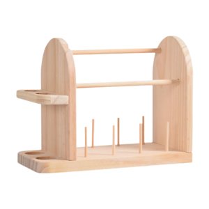 Bothyi - Soporte De Madera Para Guardar Hilos, Soporte Horizontal Para Guardar Carretes De Hilo Para Tejer