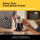 thumbnail image 3 of Cafetera Cold Brew Bean Envy, vidrio de 950 ml con silicona, 3 of 9