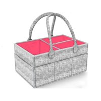 Kivara - Organizador De Pañales Deluxe Para Mudador Rosa