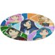 thumbnail image 1 of Funneh Krew Alfombra Redonda de Felpa Coral, Antideslizante, No Desprende Pelusas, Lavable y Duradera para Salón, Dormitorio y Habitación de Niños 60cm, 1 of 6