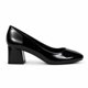 thumbnail image 1 of Zapato Mujer Charol Negro Taco Ancho Punta Redonda HL17, 1 of 8