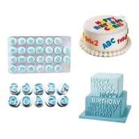 Genérico - Set 10 Moldes Fondant Numeros + 26 Moldes Fondant Minúscula