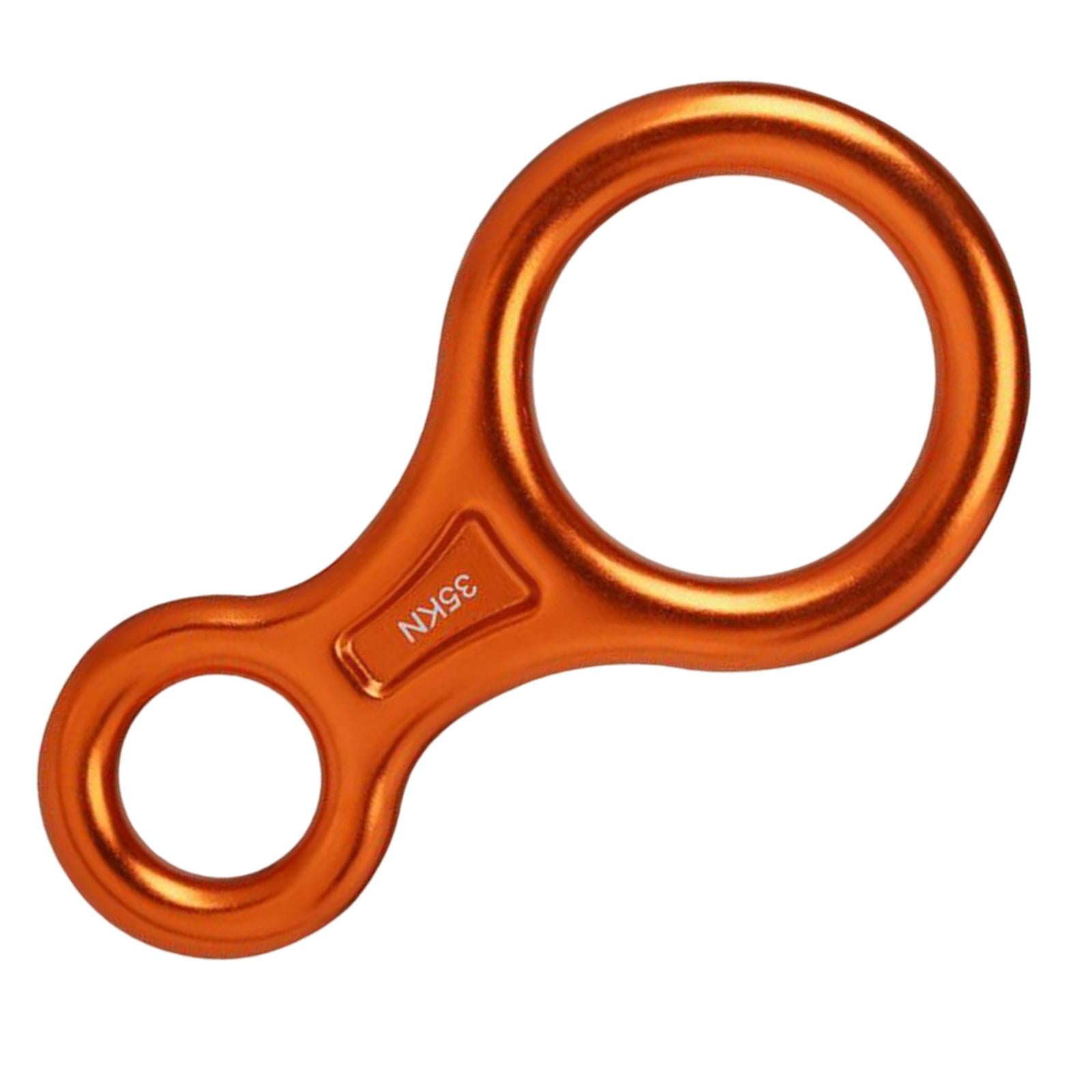 Magideal - 35kn 8 Descensor Licencia De Aparejo Escalada De Árboles De Roca Equipo De Rápel De Resistencia Dispositivo De Aseguramiento Cuesta Abajo Naranja