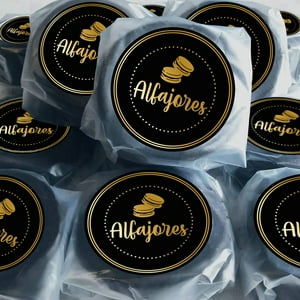 Ink & Paper - Etiqueta Sticker Para Alfajores Negro Rollo 250 Unidades