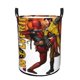 thumbnail image 1 of Deadpool y Wolverine Cesta de lavandería de gran capacidad redonda con asa, bolsa para ropa sucia plegable, almacenamiento para dormitorio, baño y lavadero 44x35 cm, 1 of 6