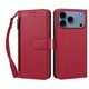 thumbnail image 1 of Funda Tipo Billetera para iphone17 Promax con Soporte y Bolsillo con Cierre Rojo, 1 of 1