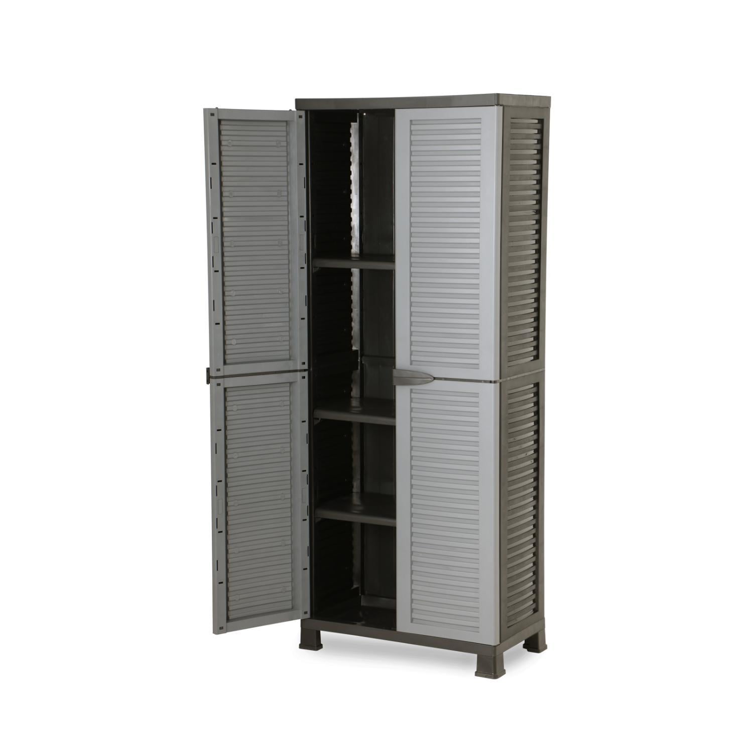 Ram - Armario Closet Plástico Grande Multiuso Gris 68x39x171,5cm Gris Único