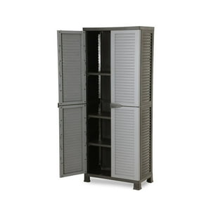 Ram - Armario Closet Plástico Grande Multiuso Gris 68X39X171,5Cm Gris Único