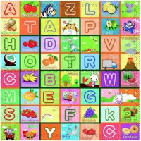 Tomasstore - Tatami Infantil 60 Cm X 60 Cm X 1 Cm De Letras, Animales