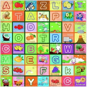 Tomasstore - Tatami Infantil 60 Cm X 60 Cm X 1 Cm De Letras, Animales