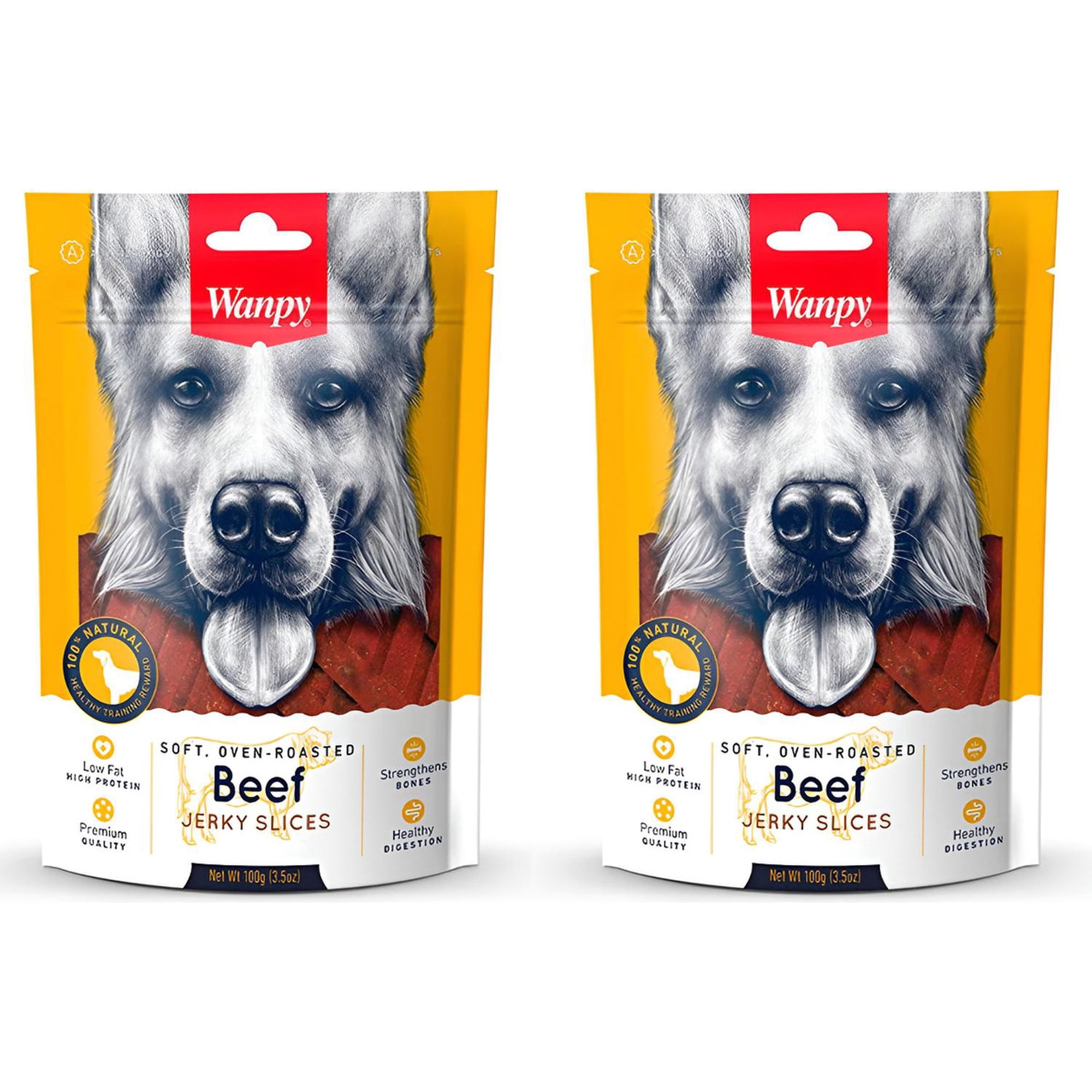 Snak - Pack X2 Snack Para Perros Wanpy Tiritas De Vacuno Beef 100g C/u