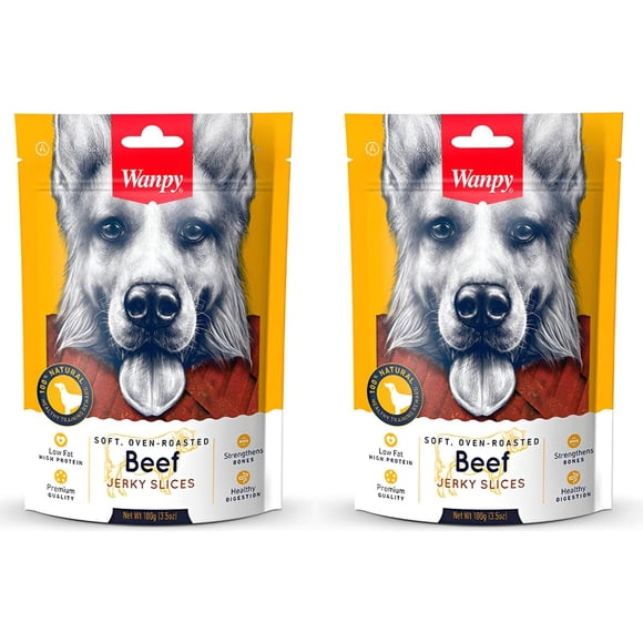 Pack X2 Snack Para Perros Wanpy Tiritas De Vacuno Beef 100g C/u