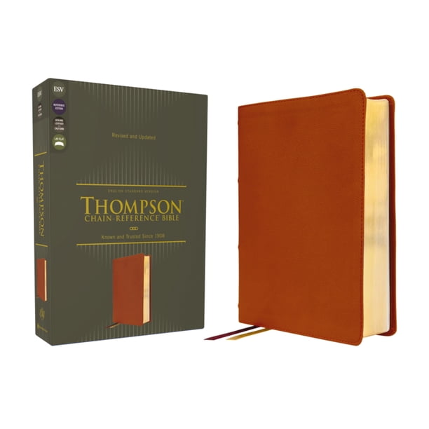 Biblia Zondervan ESV de Cuero de Ternera en Tono Marrón Claro, Edición con Letras Rojas