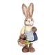 thumbnail image 5 of Conejo De Paja, Figura De Conejito De Granjero De Pascua Con Zanahoria Para Decoración De Fiesta De Boda Floral, 5 of 5