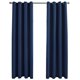 thumbnail image 1 of Cortina Blackout vidaXL Azul Marino Tela 137x160 cm (2 Piezas), 1 of 9