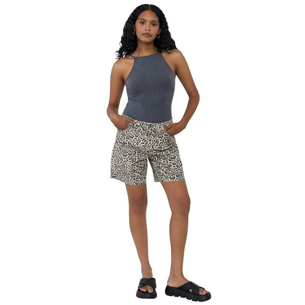 Short Mujer Animal Print Beige Corona