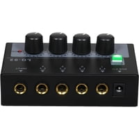 Xinqihang - Amplificador De Audio Estéreo Monoestéreo De Metal, Amplificador De Audio, Divisor De Auriculares, Mezclador De Amplificador De Auriculares De 4 Canales, Amplificadores De Auriculares Estéreo Monoesté