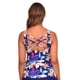 thumbnail image 2 of Polera De Tankini Con Escote En La Espalda Estampado Azul S, 2 of 3